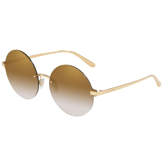 Dolce & Gabbana Accessories - Dolce&Gabbana DG2228 Gold/Brown Round Sunglasses